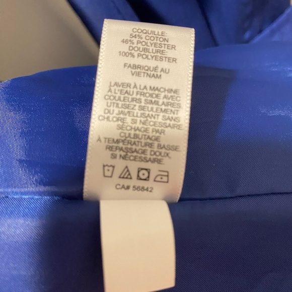 Express Cobalt Blue Trench Coat with Adjustable Cuffs - Picture 5 of 5